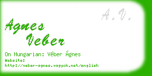 agnes veber business card