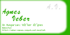 agnes veber business card